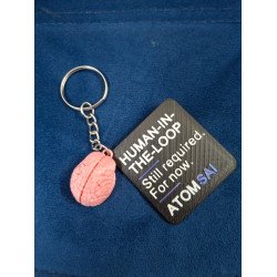 Brain & Text-Card Keychain