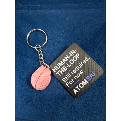Brain & Text-Card Keychain