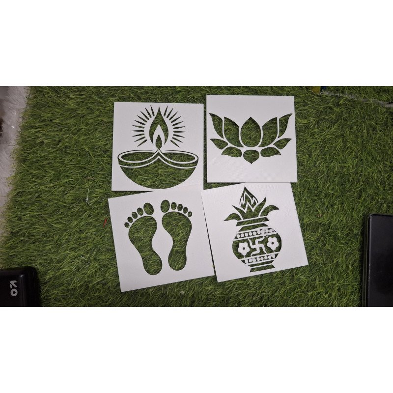 Custom 3D Printed Rangoli Stencils