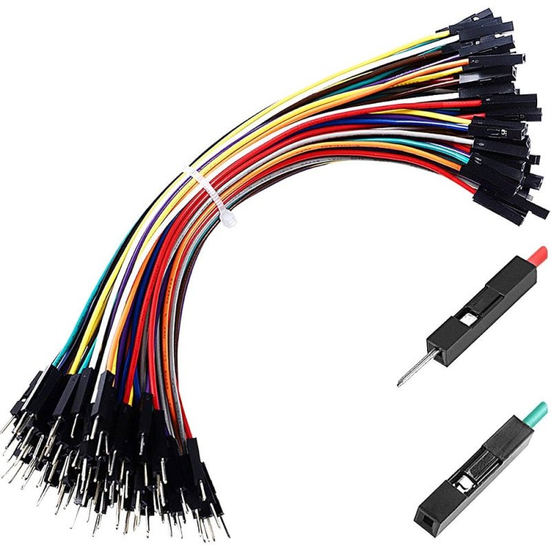 Male to Female Jumper Wires 20cm - Pack of 40